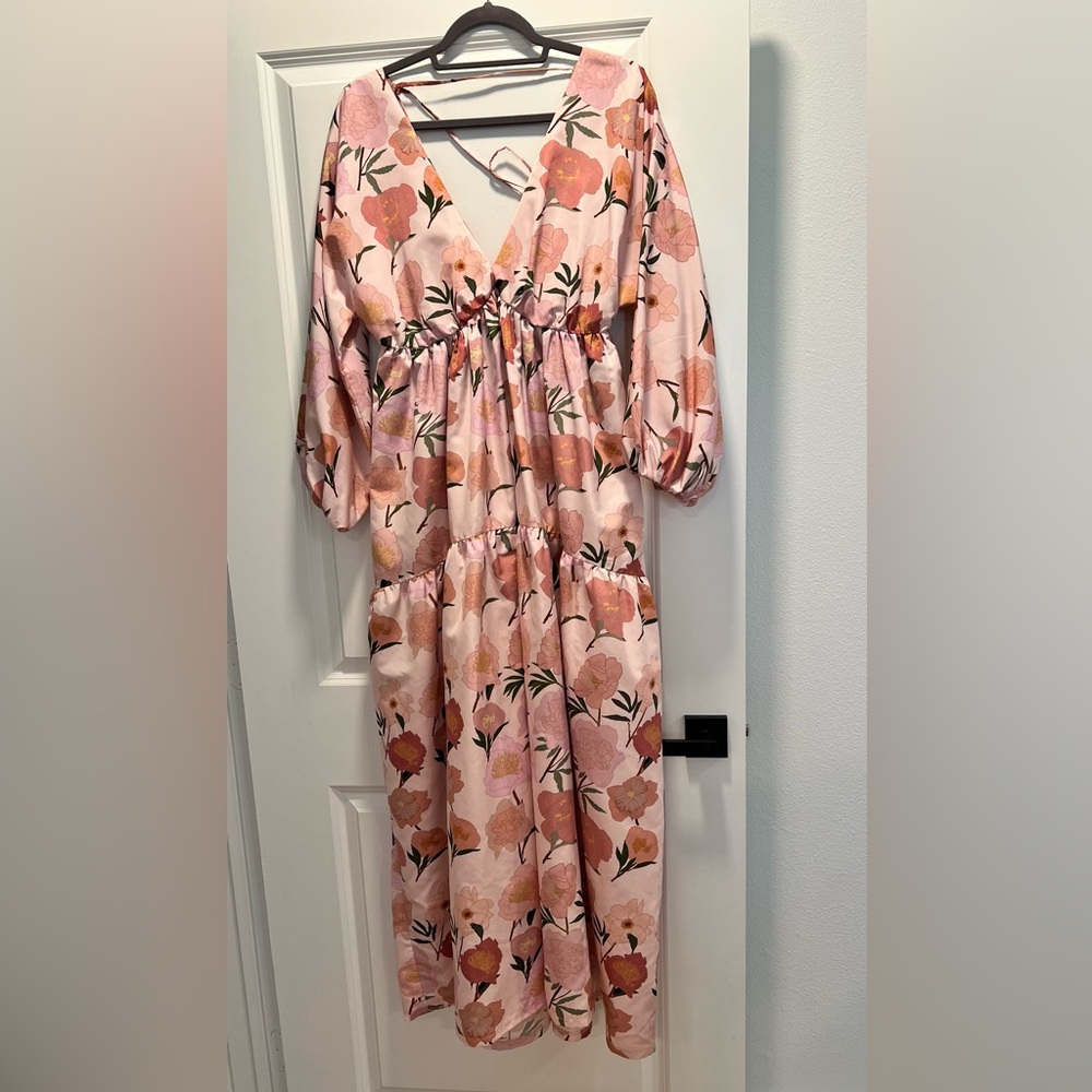 Floral Pink Maxi Dress